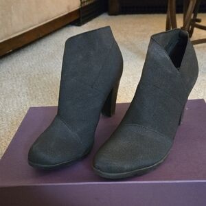 Anne Klein Charcoal Ankle Booties